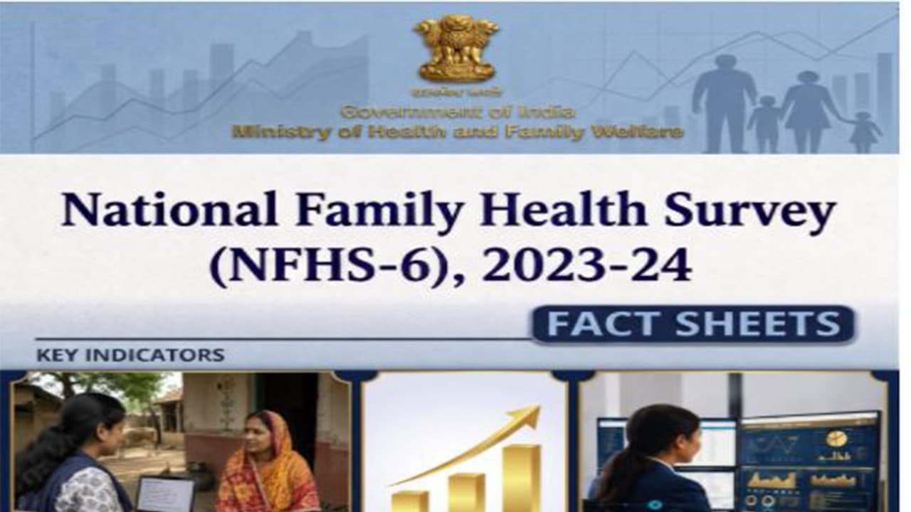 Ministry of Health and Family Welfare released the National Family Health Survey 6 today (Photo/PIB) Ministry of Health and Family Welfare released the National Family Health Survey 6 today (Photo/PIB)