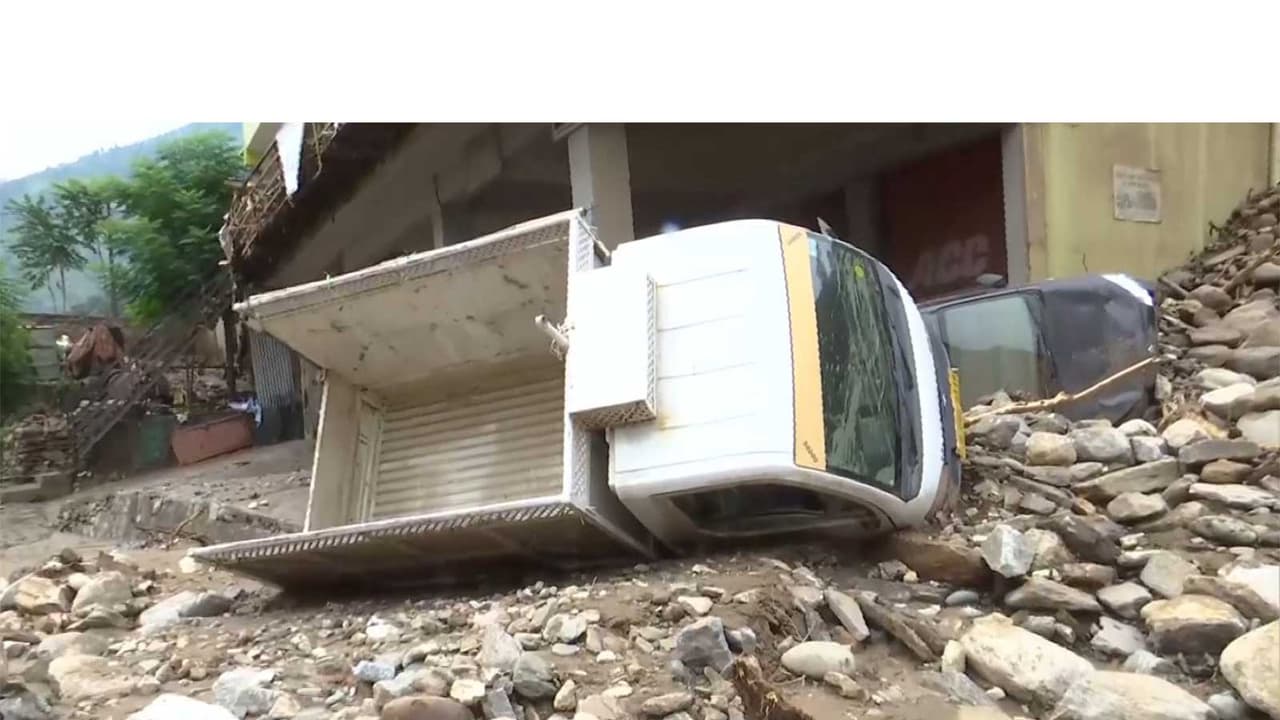 Visuals from landslide in upper reaches of Thathri in Doda, Jammu and Kashmir (Photo/ANI) Visuals from landslide in upper reaches of Thathri in Doda, Jammu and Kashmir (Photo/ANI)