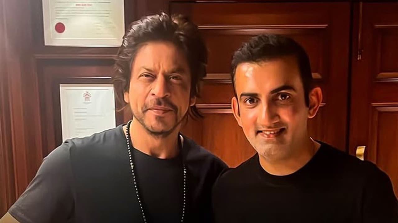 Shah Rukh Khan and Gautam Gambhir. (Photo: @GautamGambhir/X)