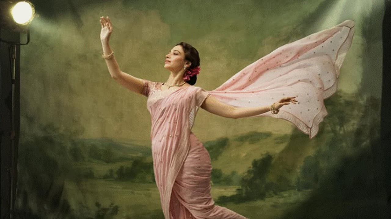 Tamannaah Bhatia in V. Shantaram biopic (Image source: Instagram/ @rajkamalenterttainment) Tamannaah Bhatia in V. Shantaram biopic (Image source: Instagram/ @rajkamalenterttainment)