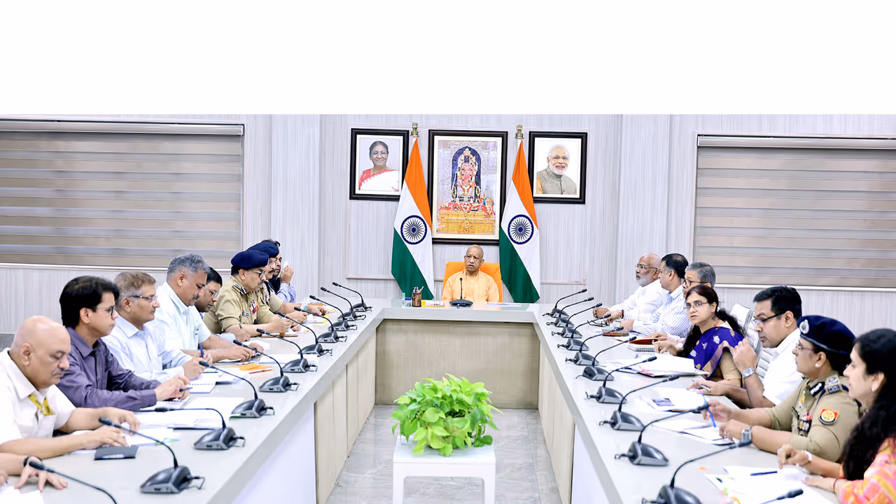 CM Yogi Adityanath chairs high level review meeting on erratic rainfall (PhotO:X@CMOfficeUP) CM Yogi Adityanath chairs high level review meeting on erratic rainfall (PhotO:X@CMOfficeUP)