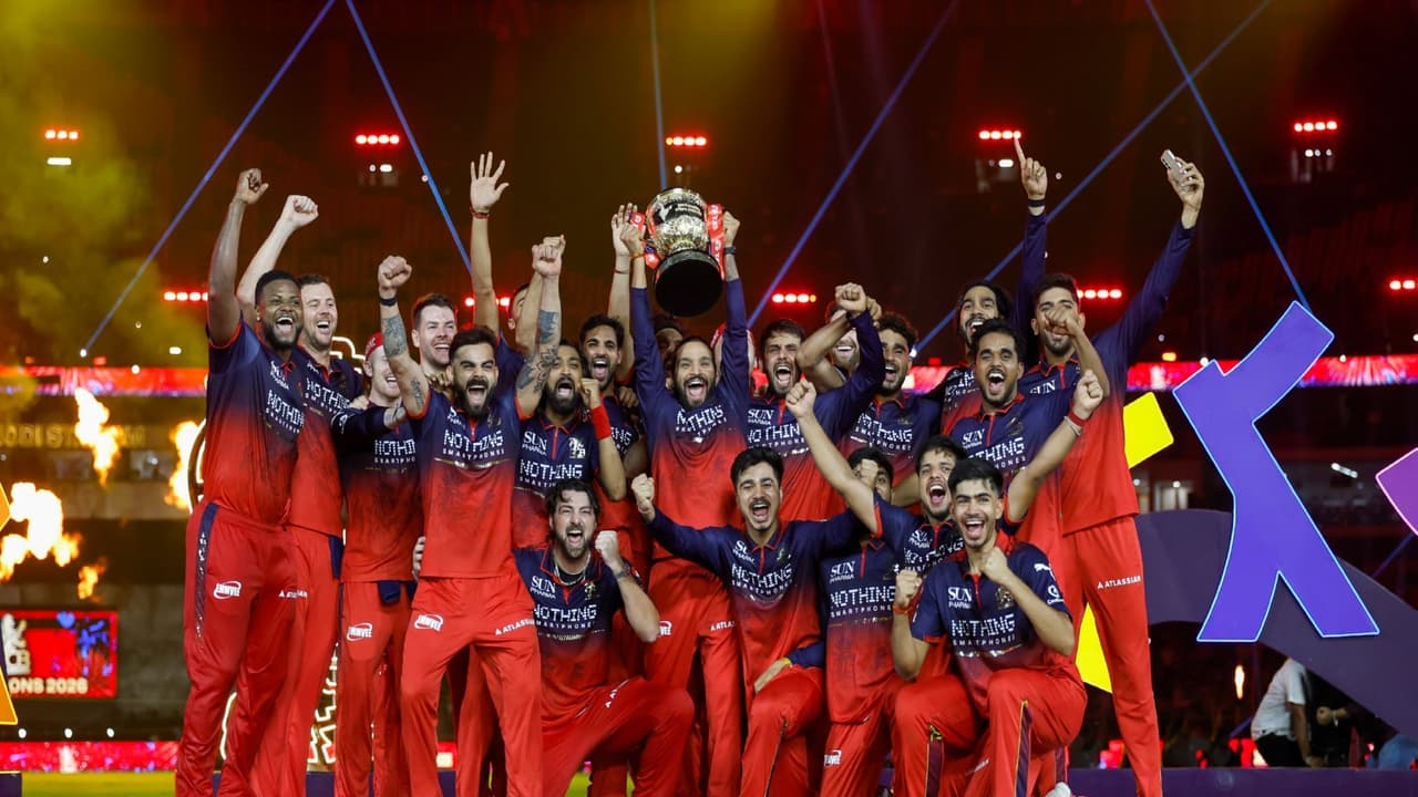 RCB players celebrating with trophy after IPL 2026 final win (Photo: X/@IPL) RCB players celebrating with trophy after IPL 2026 final win (Photo: X/@IPL)