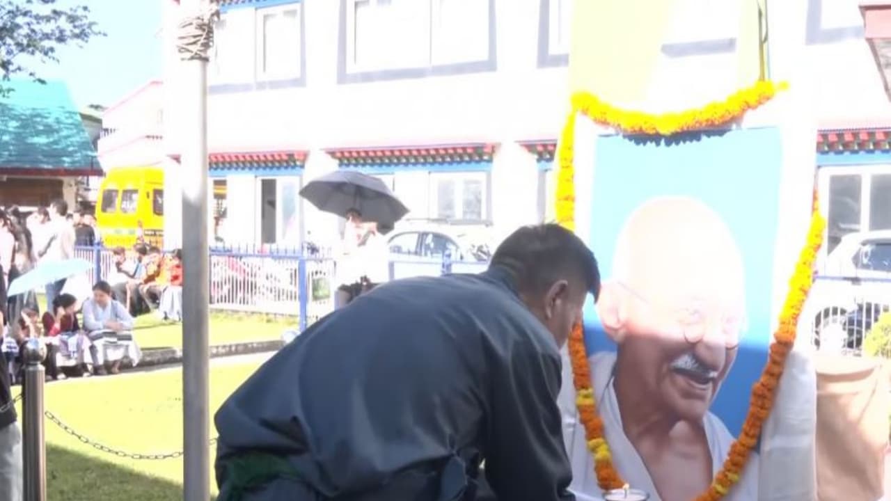 On Gandhi Jayanti, Tibetan Sikyong calls for peace, human dignity, freedom (Photo/ANI) On Gandhi Jayanti, Tibetan Sikyong calls for peace, human dignity, freedom (Photo/ANI)