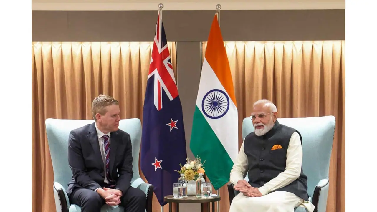 Prime Minister Narendra Modi met with New Zealand Opposition Leader Chris Hipkins (Photo/X@MEAIndia) Prime Minister Narendra Modi met with New Zealand Opposition Leader Chris Hipkins (Photo/X@MEAIndia)