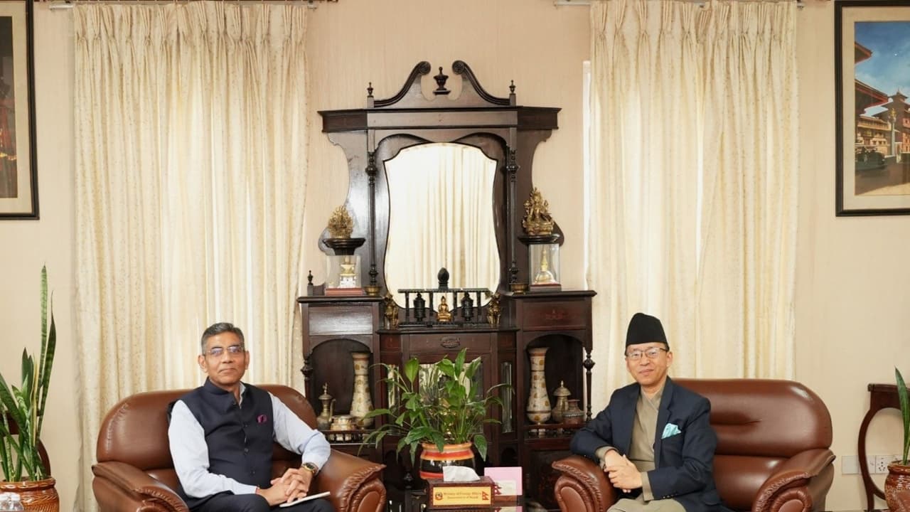 Meeting between Ministry of External Affairs’ Additional Secretary Munu Mahawar and Nepal’s Foreign Secretary Amrit Bahadur Rai (Photo/X@MofaNepal) Meeting between Ministry of External Affairs’ Additional Secretary Munu Mahawar and Nepal’s Foreign Secretary Amrit Bahadur Rai (Photo/X@MofaNepal)