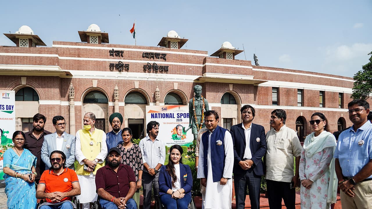Dhyanchand Foundation celebrated Major Dhyan Chand’s legacy (Photo: ANI) Dhyanchand Foundation celebrated Major Dhyan Chand’s legacy (Photo: ANI)