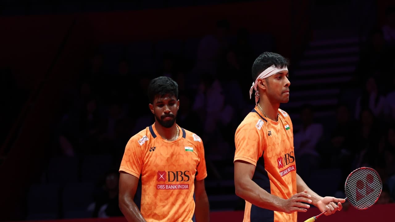 Satwik (left) & Chirag (right) in action at the BWF World Tour Finals 2025 (Photo: BAI) Satwik (left) & Chirag (right) in action at the BWF World Tour Finals 2025 (Photo: BAI)