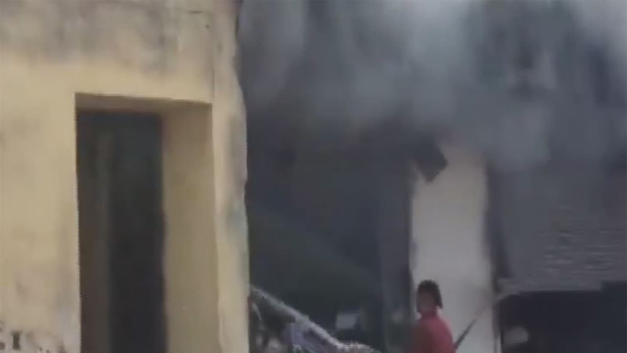 Massive fire breaks out at Sales Tax Office in Khandwa (Photo/ANI) Massive fire breaks out at Sales Tax Office in Khandwa (Photo/ANI)