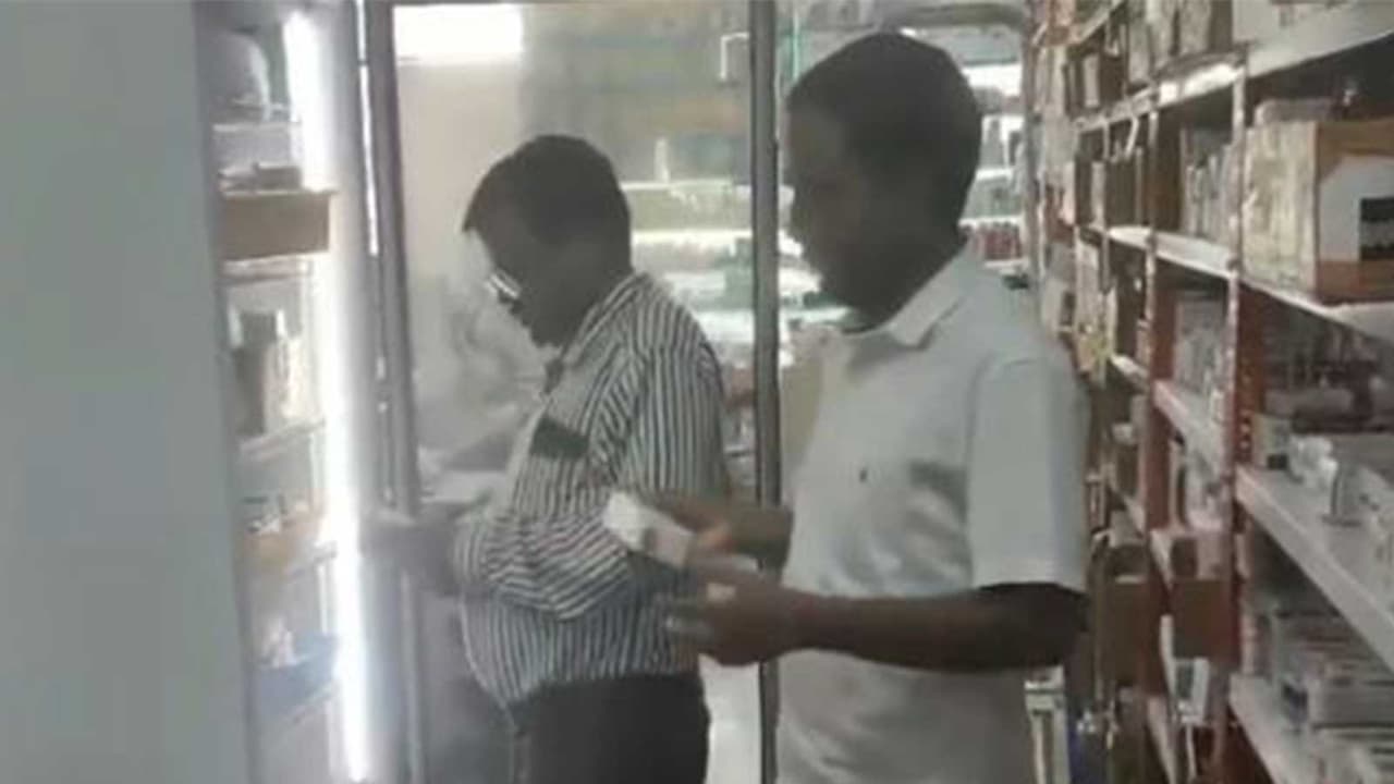 DCA officials inspect medical shops during a special enforcement drive against the illegal sale of weight loss drugs in Telangana. (Photo: ANI) DCA officials inspect medical shops during a special enforcement drive against the illegal sale of weight loss drugs in Telangana. (Photo: ANI)