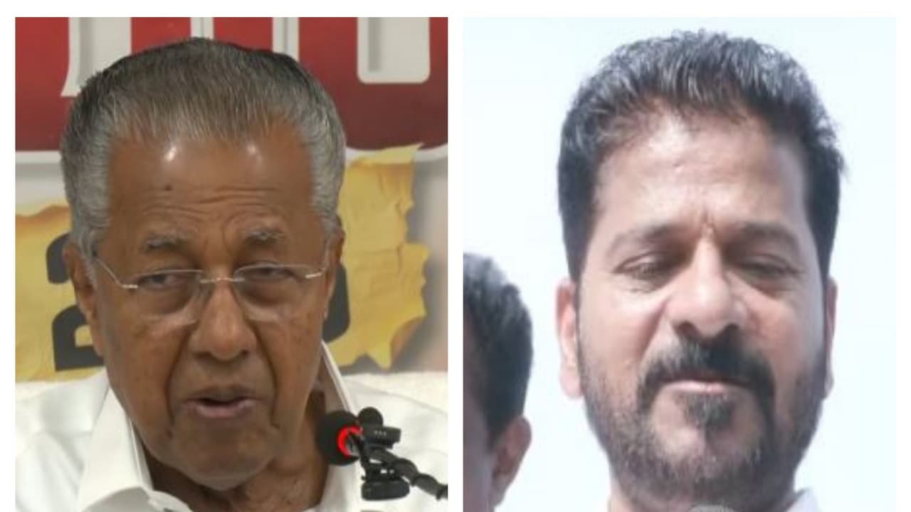 The chief minister of Keralam Pinarayi Vijayan (left) and Telangana CM Revanth Reddy (Photos/ANI) The chief minister of Keralam Pinarayi Vijayan (left) and Telangana CM Revanth Reddy (Photos/ANI)