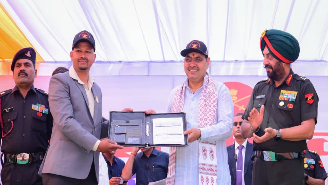 CM Bhajan Lal Sharma participates in Gaurav Senani Ceremony (Photo/ANI) CM Bhajan Lal Sharma participates in Gaurav Senani Ceremony (Photo/ANI)