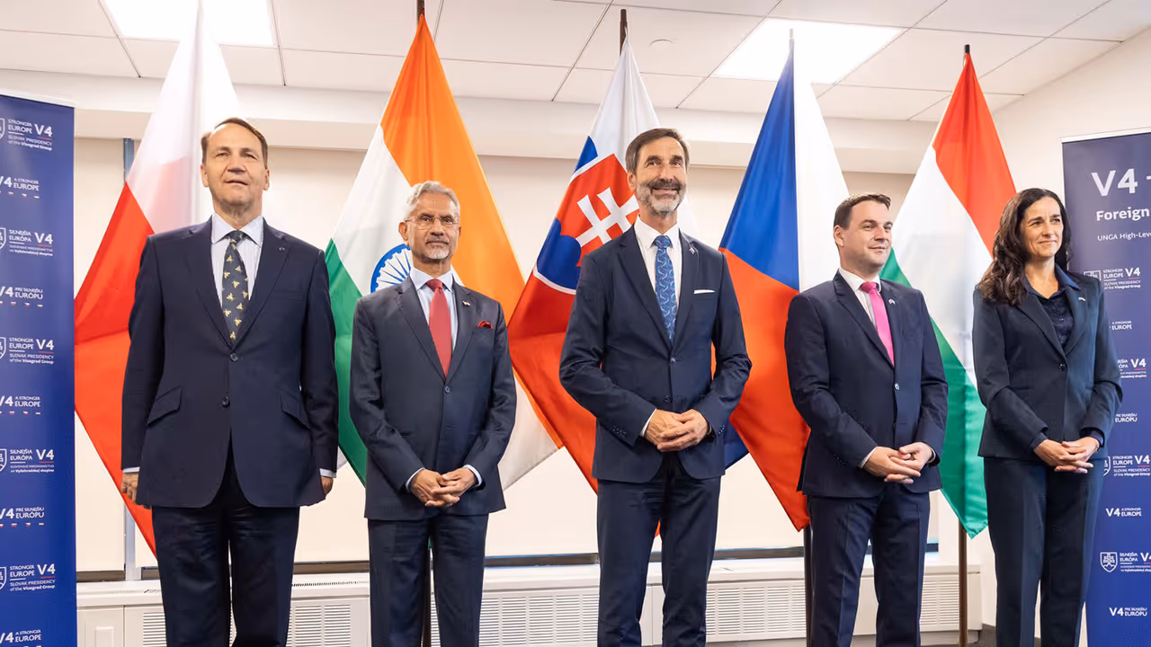 First Visegrad Group (V4)+India Foreign Ministers' Meeting (Photo/X@DrSJaishankar) First Visegrad Group (V4)+India Foreign Ministers' Meeting (Photo/X@DrSJaishankar)