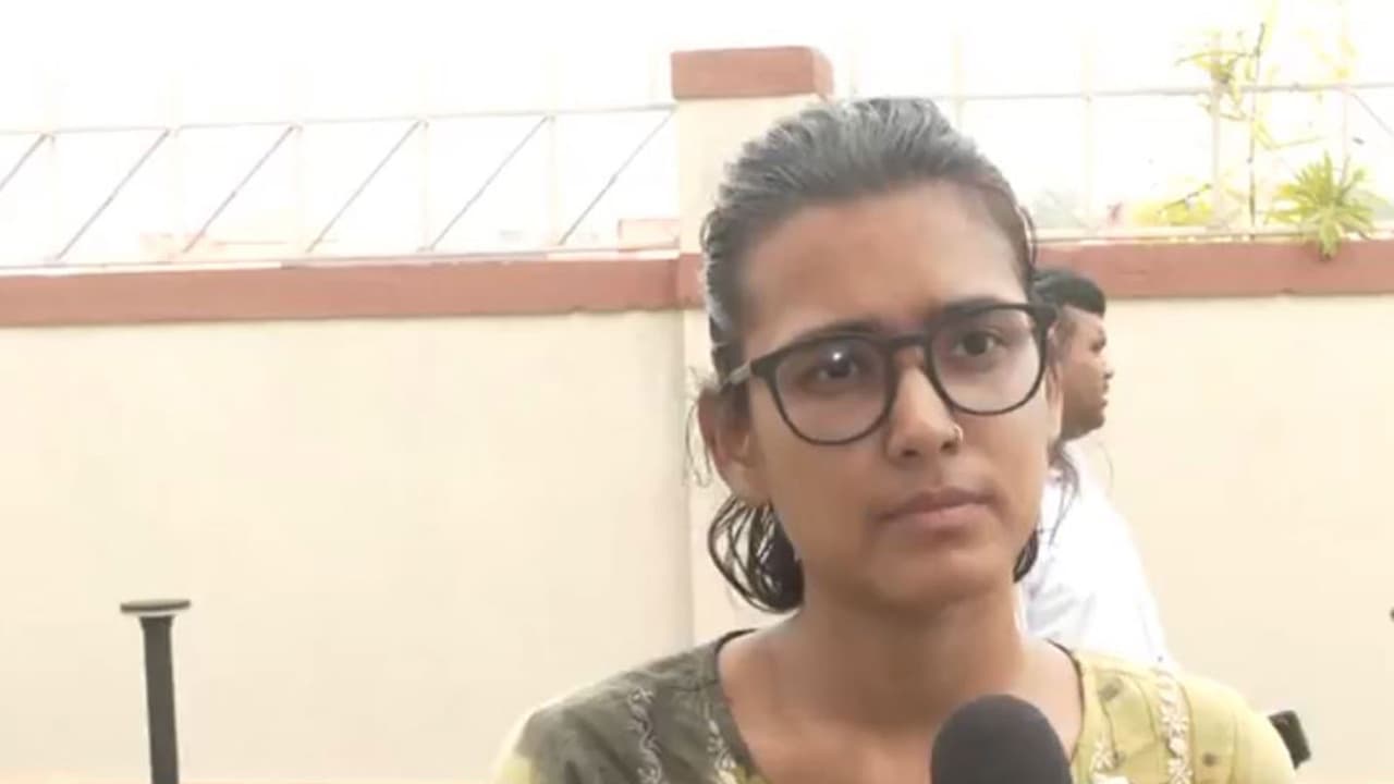 All India Students' Association (AISA) president Neha Bora (Photo/ANI) All India Students' Association (AISA) president Neha Bora (Photo/ANI)