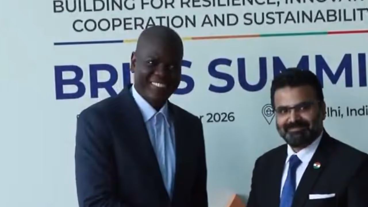South African Minister Lamola arrives in India ahead of BRICS Summit (Photo/ANI) South African Minister Lamola arrives in India ahead of BRICS Summit (Photo/ANI)