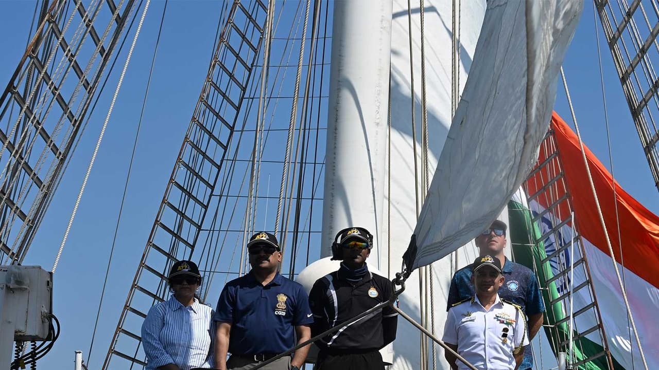INS Sudarshini at Grand Parade of Sails at Boston (Photo/Ministry of Defence) INS Sudarshini at Grand Parade of Sails at Boston (Photo/Ministry of Defence)