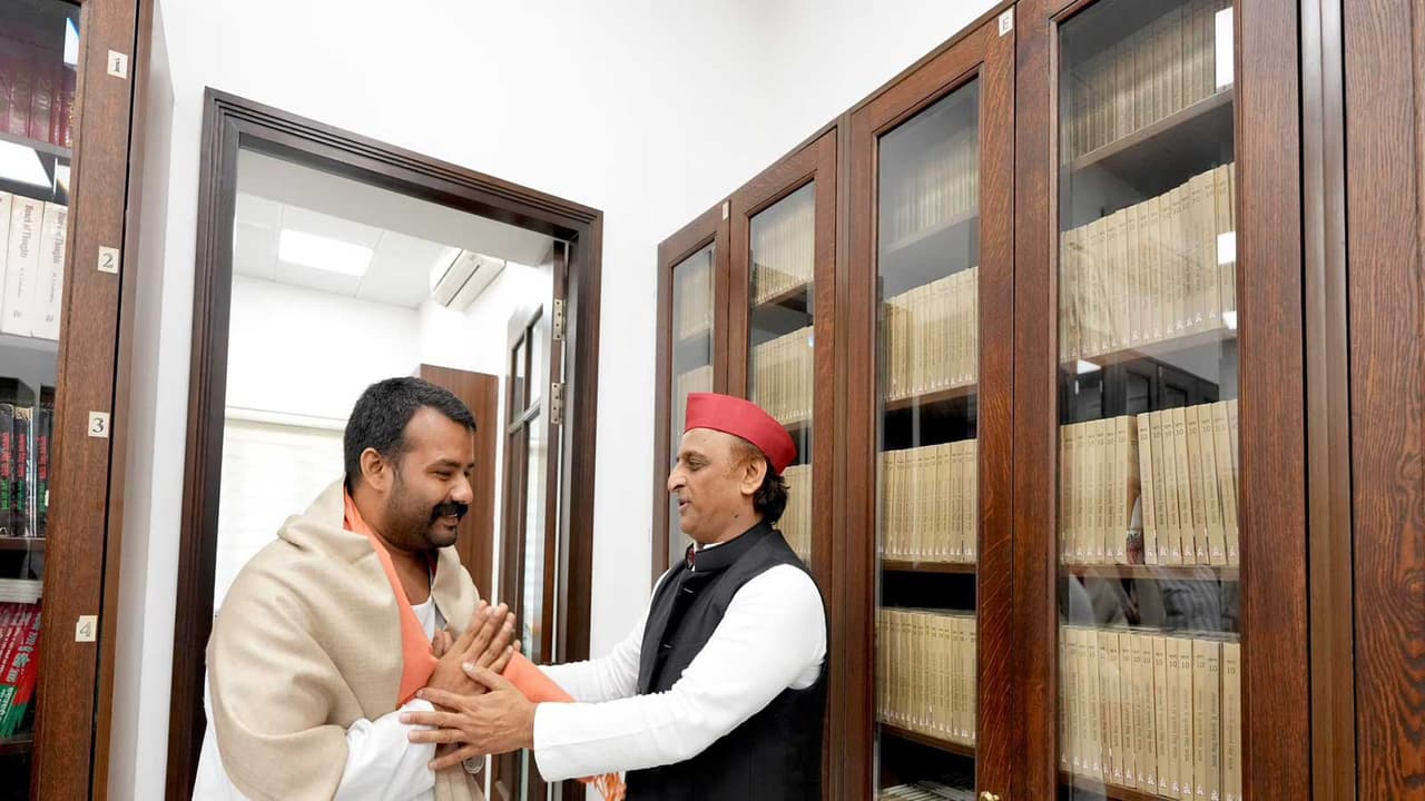 Akhilesh Yadav meets with Hanuman Ansh actor (Image source: X/@yadavakhilesh) Akhilesh Yadav meets with Hanuman Ansh actor (Image source: X/@yadavakhilesh)