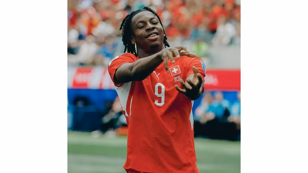 Switzerland's Johan Manzambi. (Photo: _jkmanzambi Instagram) Switzerland's Johan Manzambi. (Photo: _jkmanzambi Instagram)
