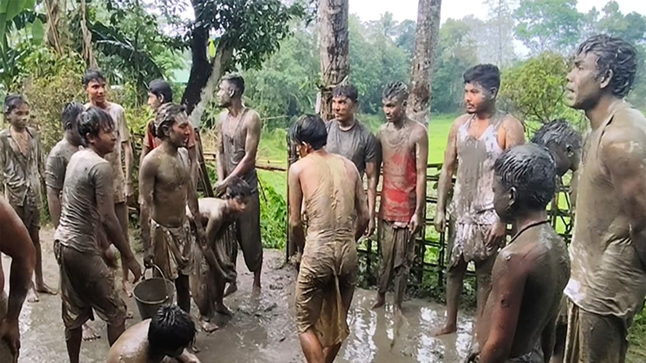 Devotees celebrate Bohag Bihu in Majuli (Photo/ANI) Devotees celebrate Bohag Bihu in Majuli (Photo/ANI)