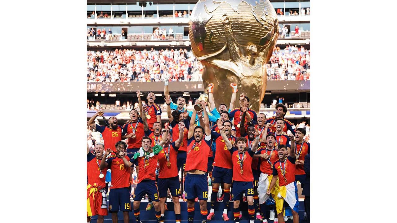 Spain celebrating with FIFA World Cup 2026 title (Photo: X/@FIFAWorldCup) Spain celebrating with FIFA World Cup 2026 title (Photo: X/@FIFAWorldCup)