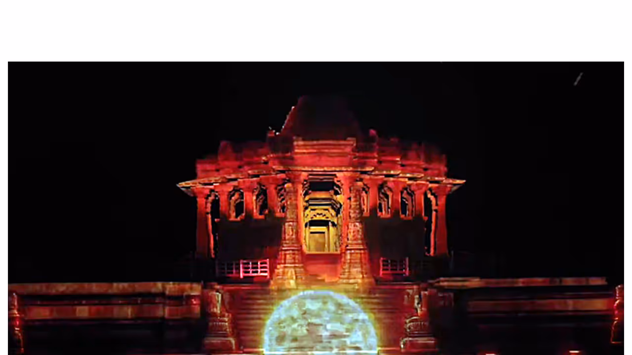 A view of the spectacular light show at Sun Temple in Modhera (File Photo/ANI) A view of the spectacular light show at Sun Temple in Modhera (File Photo/ANI)