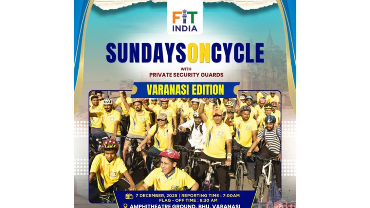 Fit India Sundays on Cycle in Varanasi. (Photo/Sai Media)