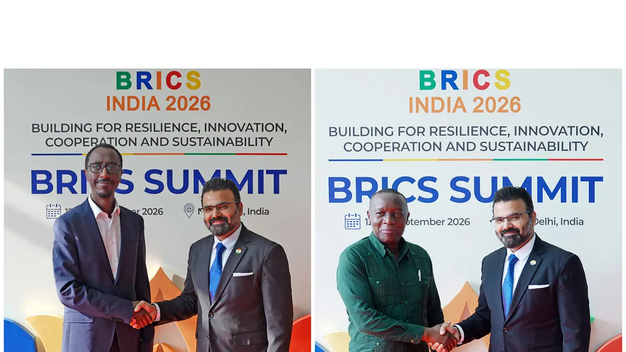 Foreign Ministers of Ethiopia (left) and Burundi (right) arrive in India ahead of BRICS Summit (Photos/ANI) Foreign Ministers of Ethiopia (left) and Burundi (right) arrive in India ahead of BRICS Summit (Photos/ANI)