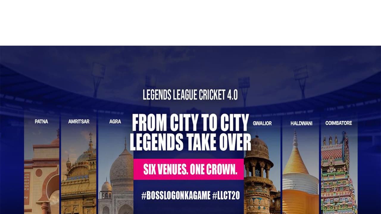Legends League Cricket announces six city tour for season 4. (Photo/LLC) Legends League Cricket announces six city tour for season 4. (Photo/LLC)