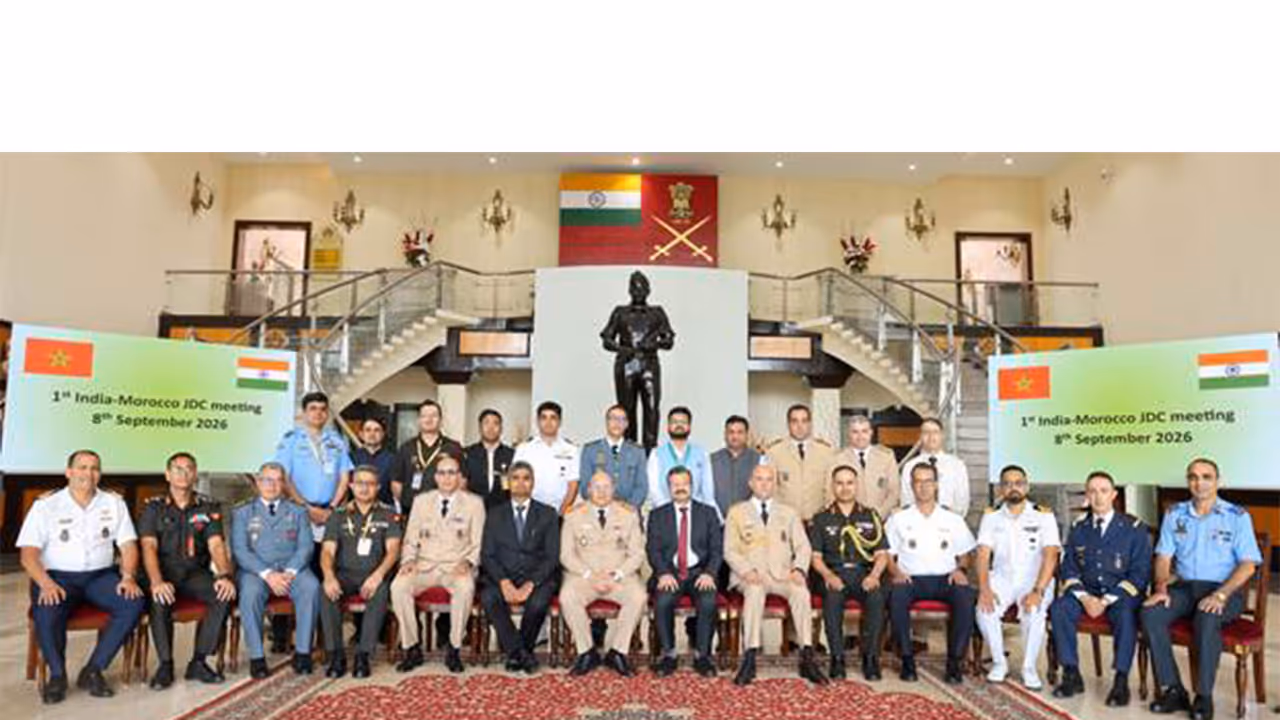 Inaugural Joint Defence Committee meeting between India and Morocco held in New Delhi (Photo/PIB) Inaugural Joint Defence Committee meeting between India and Morocco held in New Delhi (Photo/PIB)