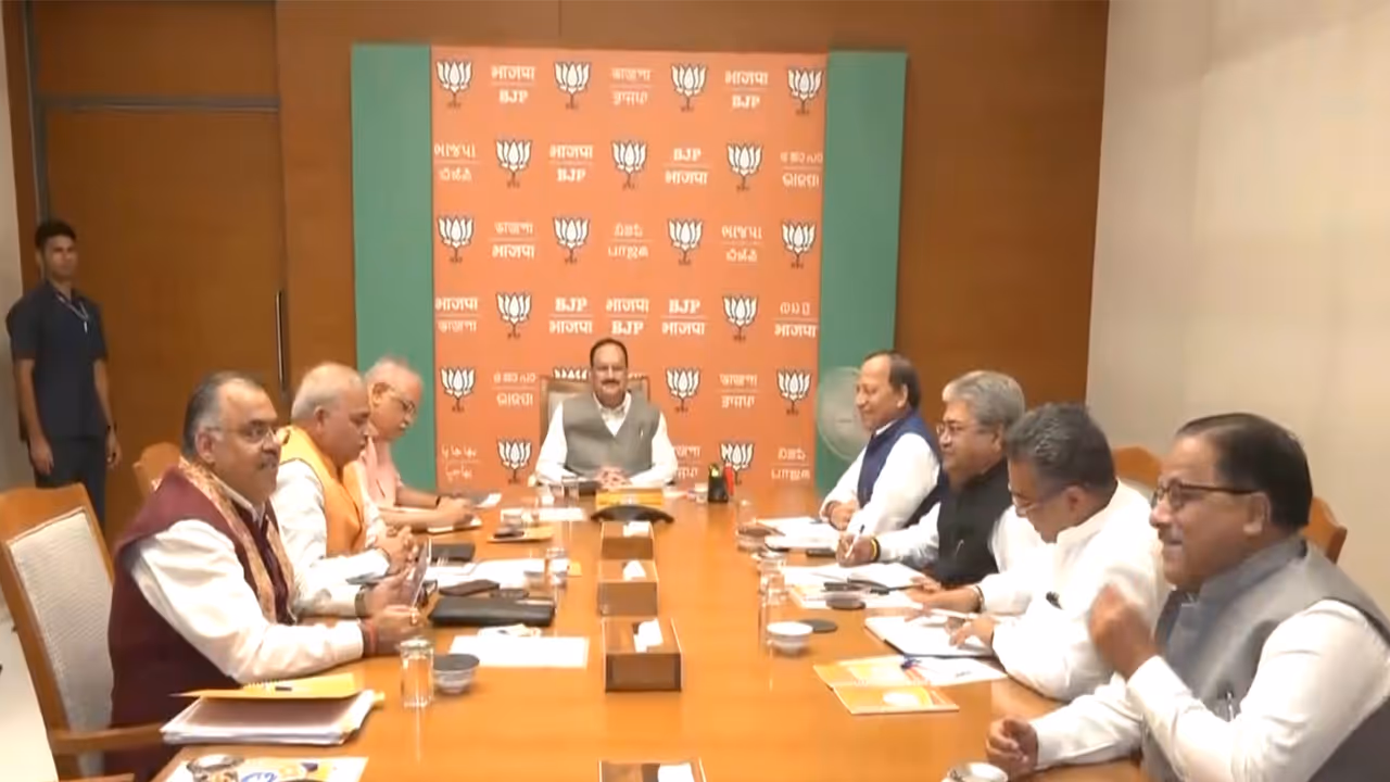 Meeting chaired by BJP National President JP Nadda (Photo/ANI)