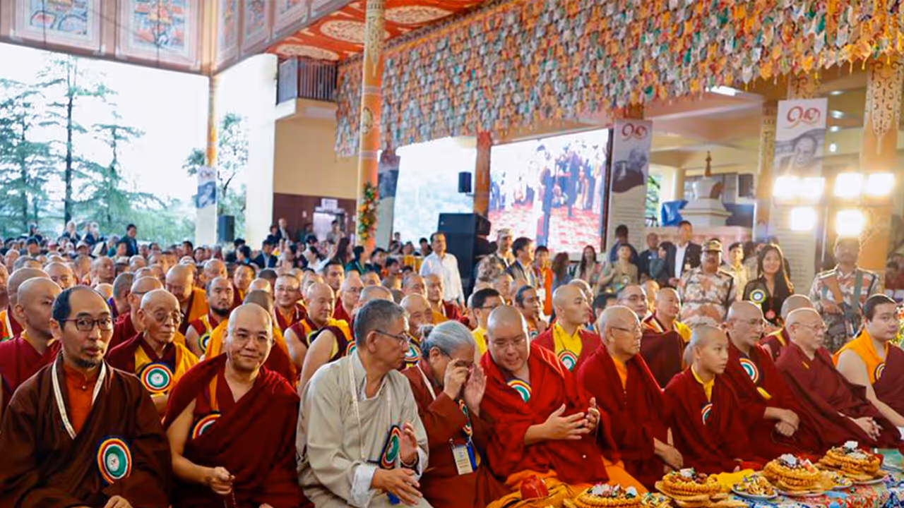 Tibetan government in exile commemorates the 36th anniversary of Dalai Lama's Nobel Peace Prize (Photo/ANI) Tibetan government in exile commemorates the 36th anniversary of Dalai Lama's Nobel Peace Prize (Photo/ANI)