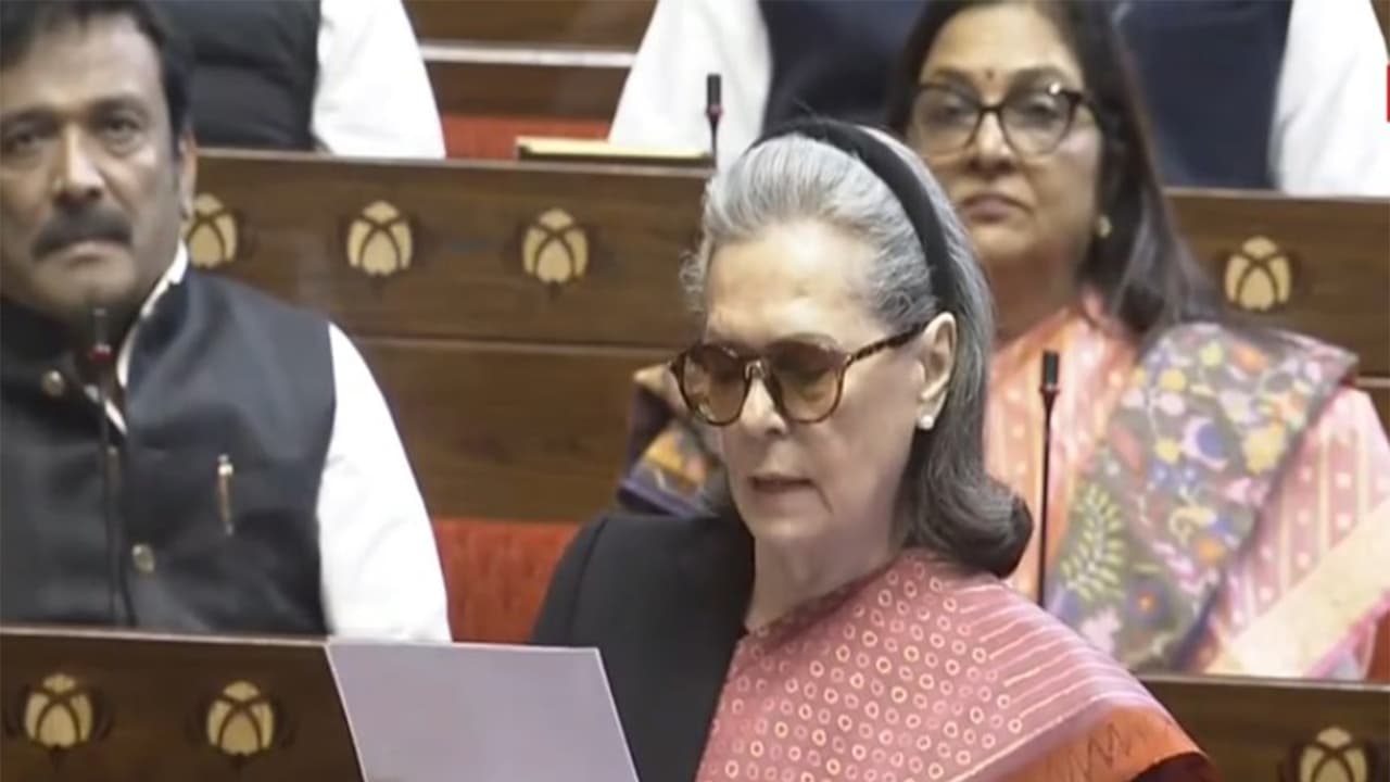 Sonia Gandhi speaks on distresss of women workers like Anganwadi and Asha workers in Lok Sabha. (Photo/ANI) Sonia Gandhi speaks on distresss of women workers like Anganwadi and Asha workers in Lok Sabha. (Photo/ANI)