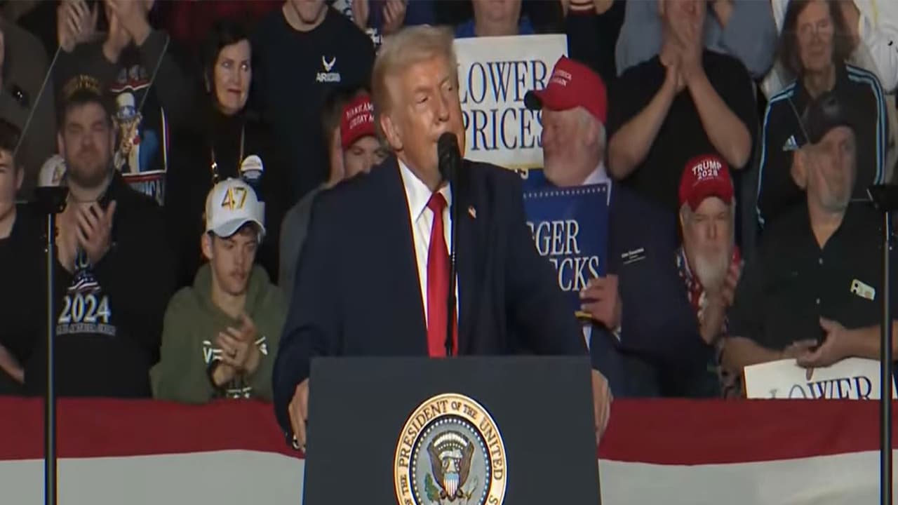 US President Donald Trump speaks during a campaign style event in Clive, Iowa, amid ongoing legal uncertainty over his administration’s global tariff policy. (Image Source: The White House/YouTube) US President Donald Trump speaks during a campaign style event in Clive, Iowa, amid ongoing legal uncertainty over his administration’s global tariff policy. (Image Source: The White House/YouTube)