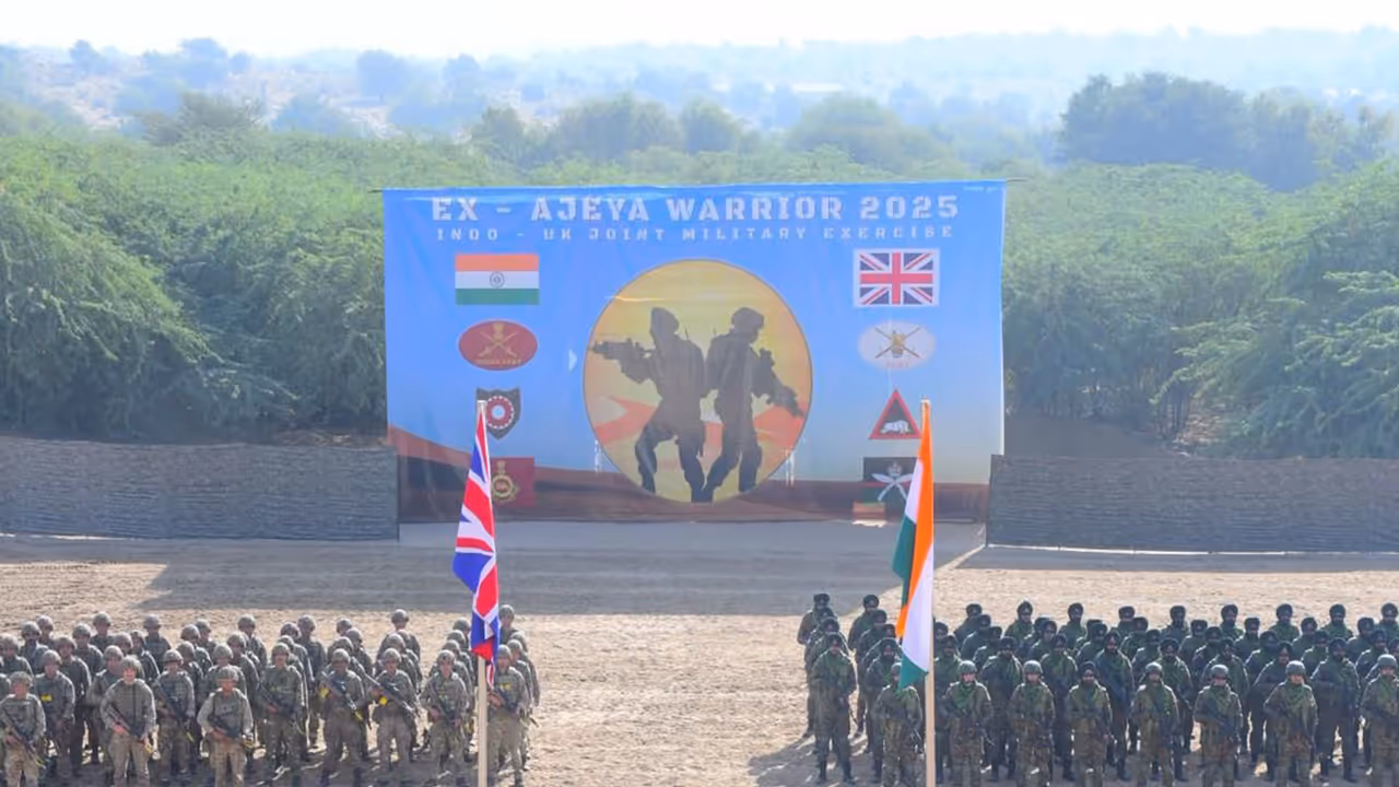 Visuals from the exercise (Photo Source: UK Defence in India/'X') Visuals from the exercise (Photo Source: UK Defence in India/'X')
