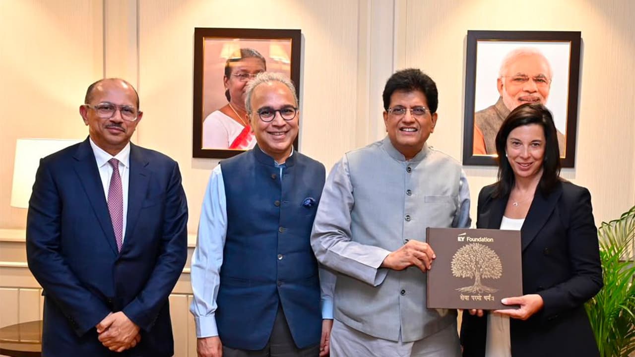 Union Minister Piyush Goyal and EY CEO Janet Truncale (Photo/X@PiyushGoyal) Union Minister Piyush Goyal and EY CEO Janet Truncale (Photo/X@PiyushGoyal)