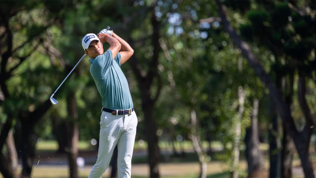 India golfer Ajeetesh Sandhu (Image: Sony Liv) India golfer Ajeetesh Sandhu (Image: Sony Liv)