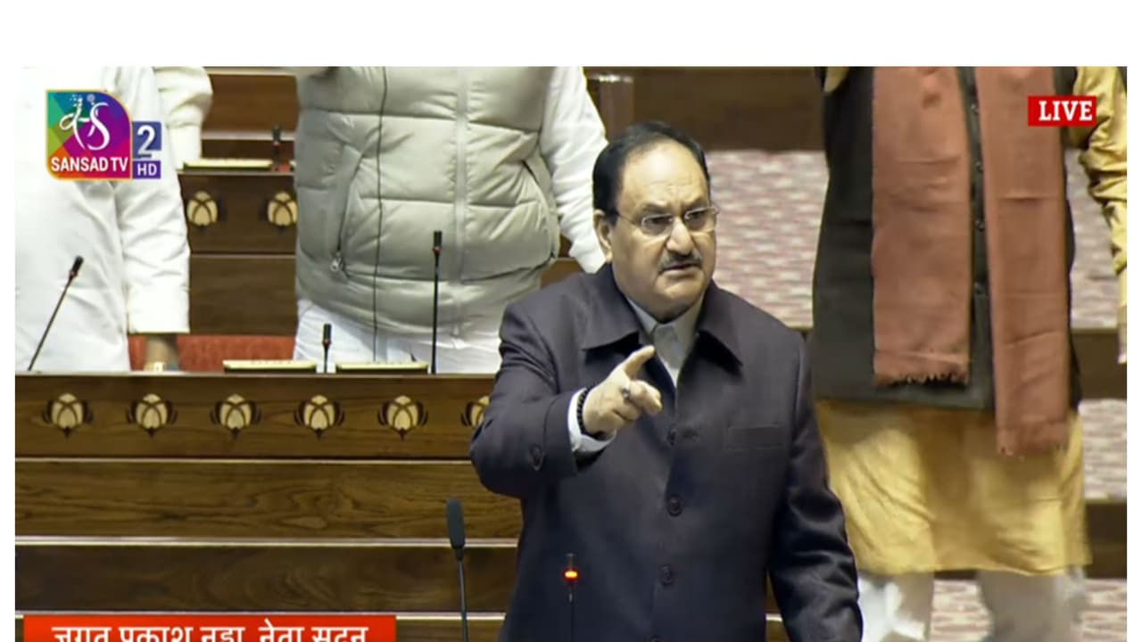 Union Minister JP Nadda (Photo/SansadTV) Union Minister JP Nadda (Photo/SansadTV)