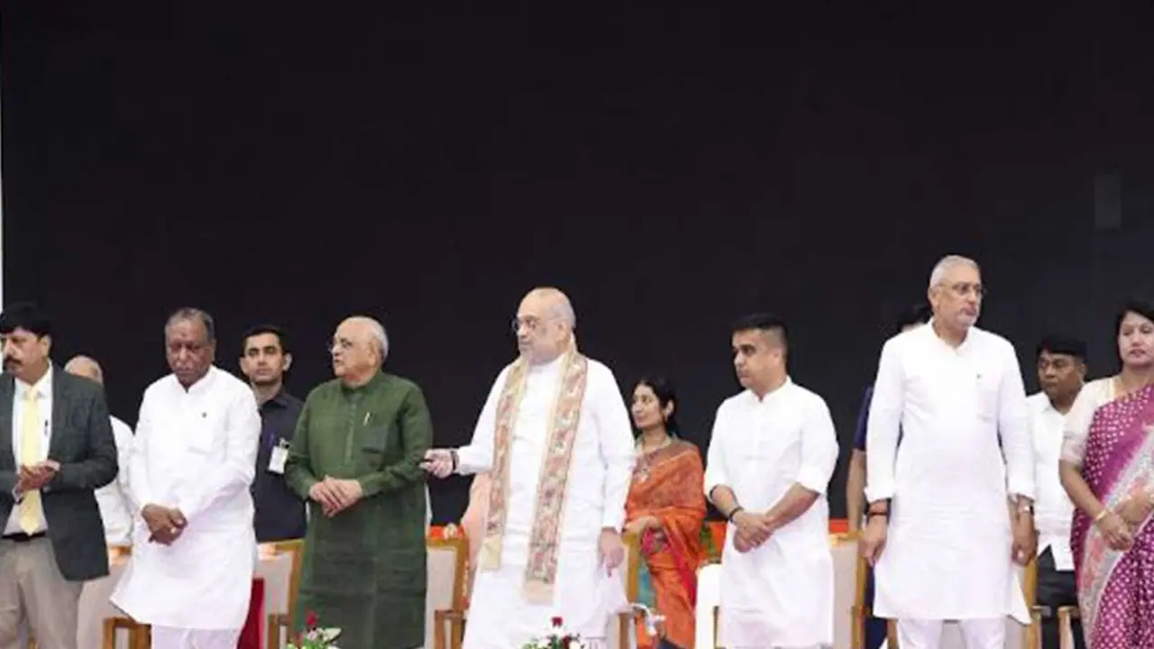 Union Minister Amit Shah and Gujarat Chief Minister Bhupendra Patel (Photo/ANI) Union Minister Amit Shah and Gujarat Chief Minister Bhupendra Patel (Photo/ANI)