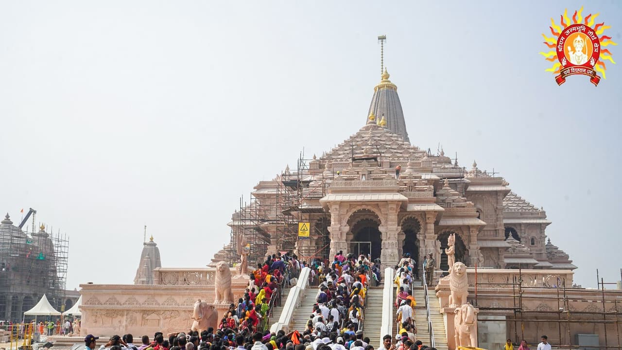 Shri Ram Janmbhoomi Temple (@ShriRamTeerth/ANI Photo) Shri Ram Janmbhoomi Temple (@ShriRamTeerth/ANI Photo)