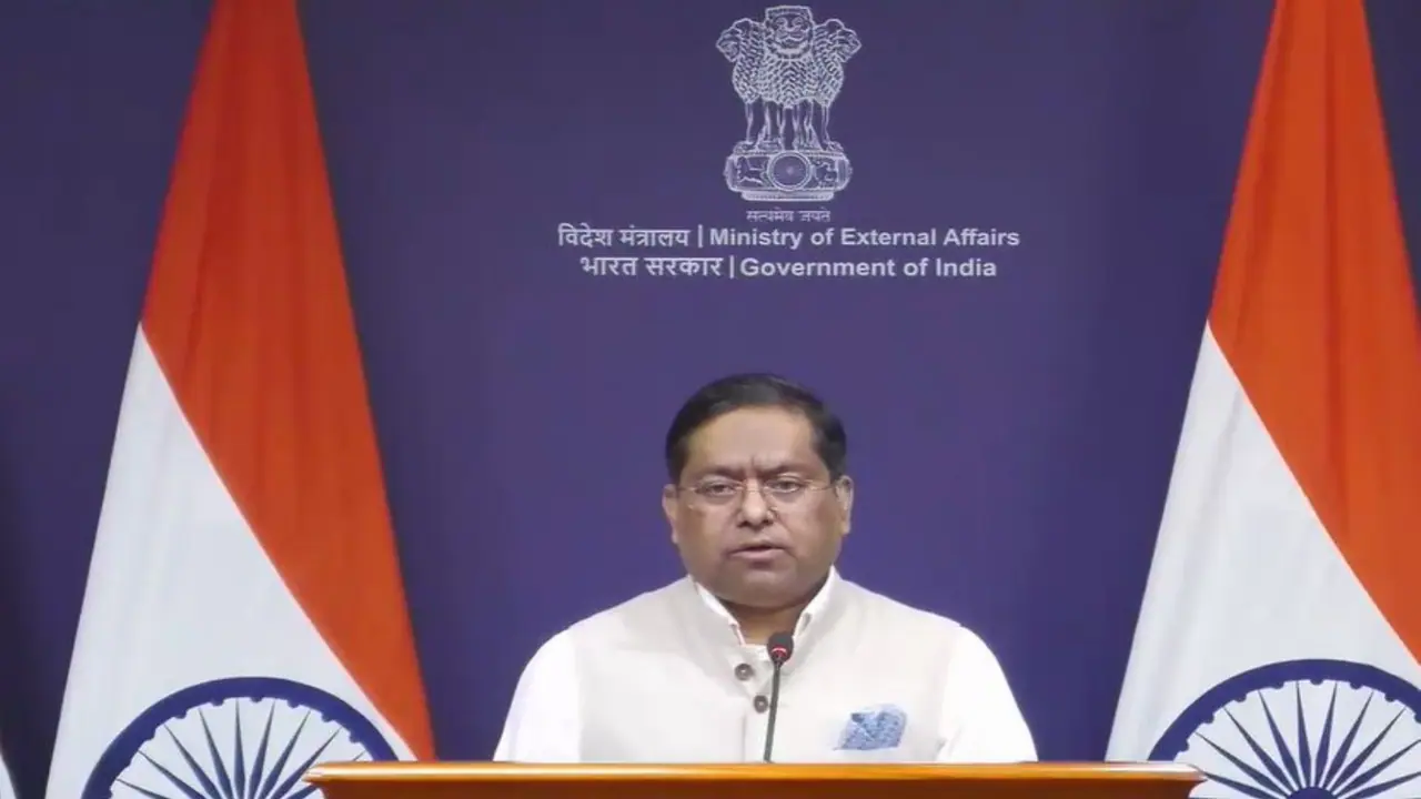Ministry of External Affairs Spokesperson Randhir Jaiswal (Photo/YouTube/MEA) Ministry of External Affairs Spokesperson Randhir Jaiswal (Photo/YouTube/MEA)