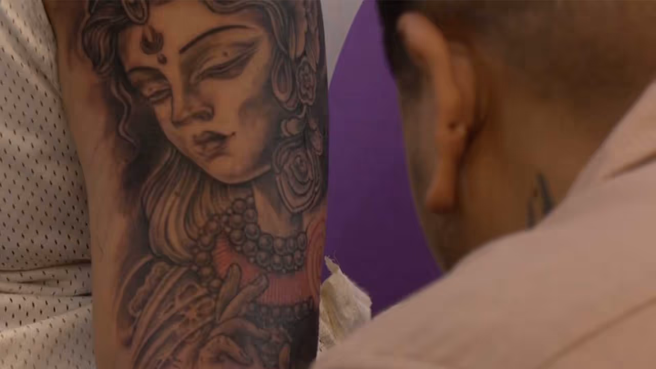 People getting tattoos at the “Himalayan Tattoo Summit 0.3” (Photo/ANI) People getting tattoos at the “Himalayan Tattoo Summit 0.3” (Photo/ANI)
