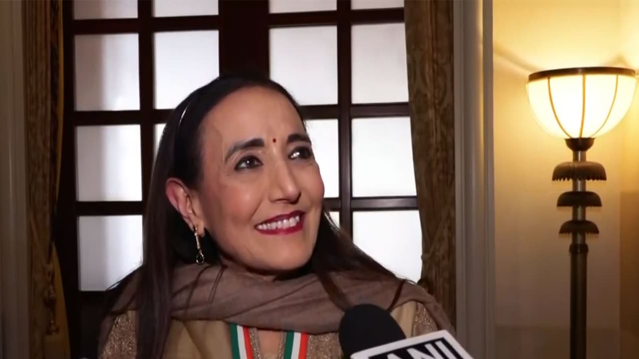 Reena Pushkarna, renowned Restaurateur and Pravasi Bharatiya Samman Award Recipient (Photo/ANI) Reena Pushkarna, renowned Restaurateur and Pravasi Bharatiya Samman Award Recipient (Photo/ANI)