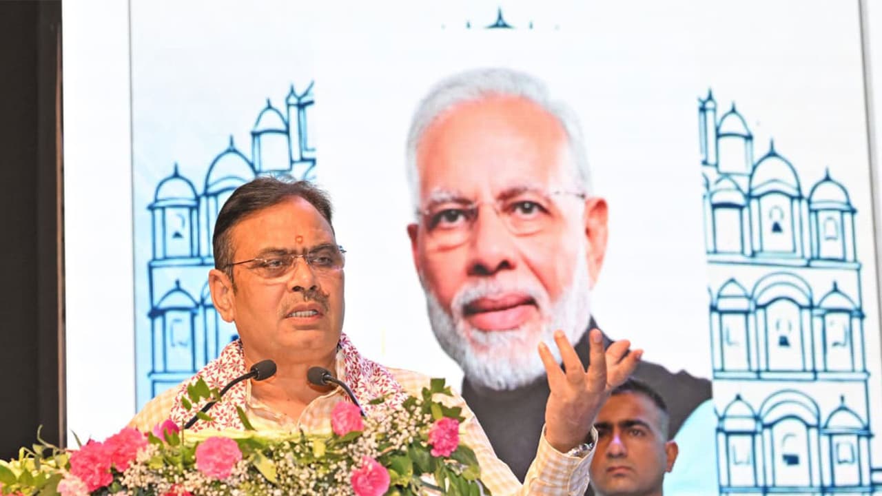 Rajasthan CM Bhajan Lal Sharma at National e Governance Conference (Photo/Release) Rajasthan CM Bhajan Lal Sharma at National e Governance Conference (Photo/Release)