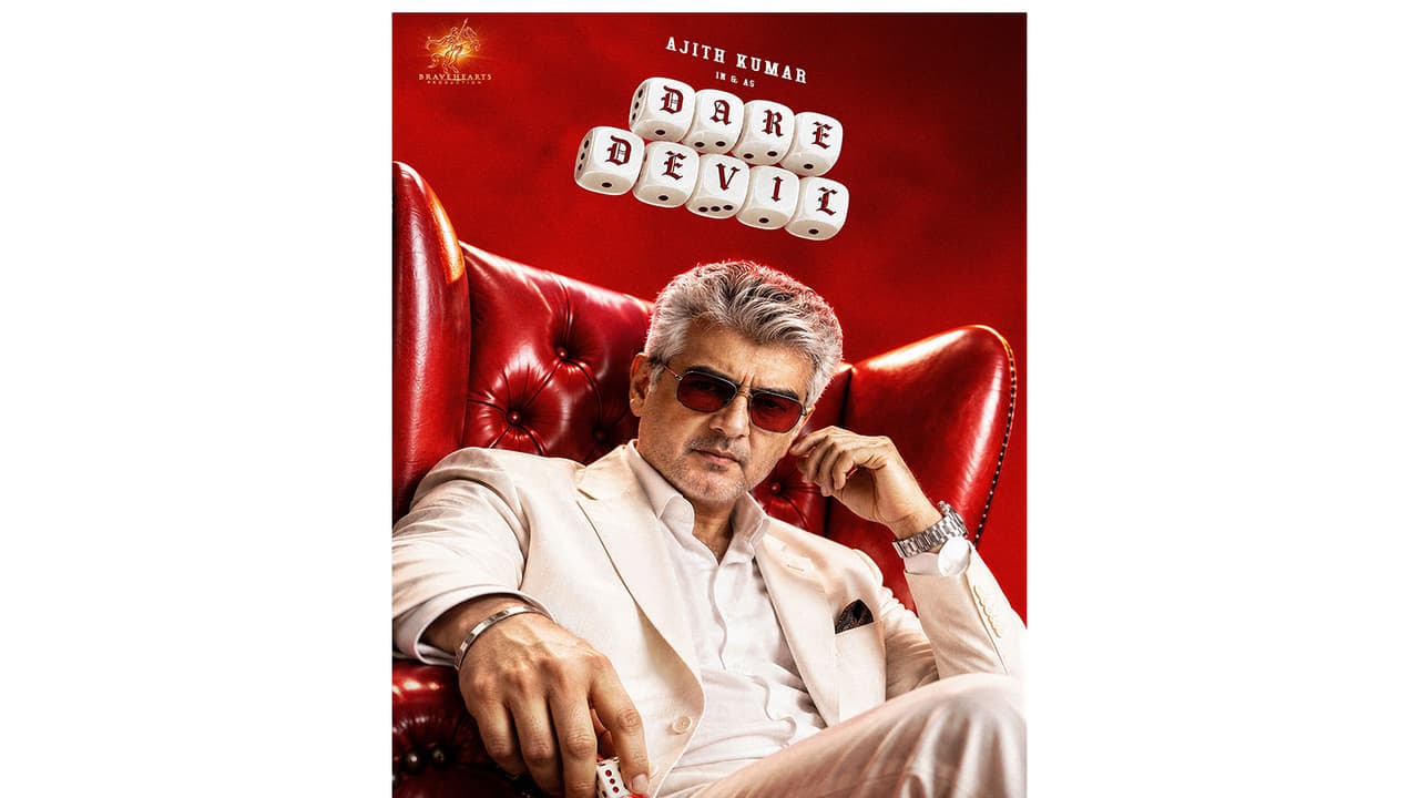 Ajith Kumar's first look from Dare Devil (Photo/Instagram@braveheartsproduction) Ajith Kumar's first look from Dare Devil (Photo/Instagram@braveheartsproduction)