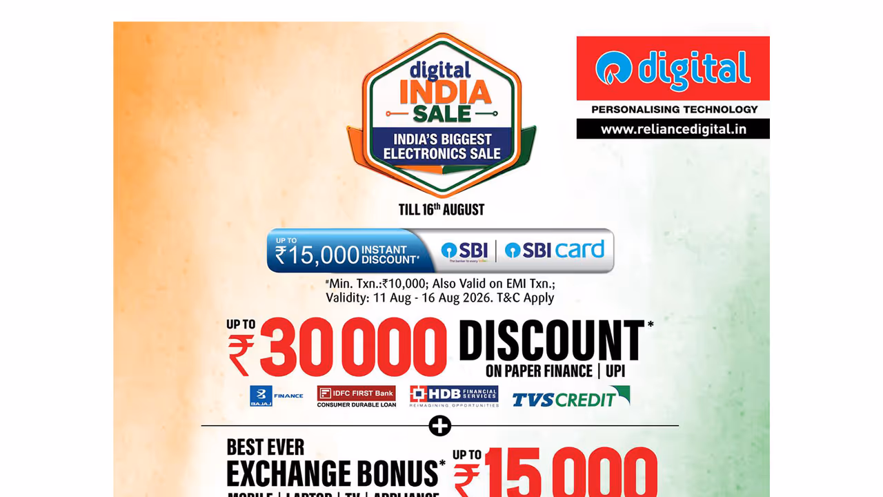 Reliance Digital Brings Digital India Sale Crazy Offers (D.I.S.C.O.) (Photo/Reliance Digital) Reliance Digital Brings Digital India Sale Crazy Offers (D.I.S.C.O.) (Photo/Reliance Digital)