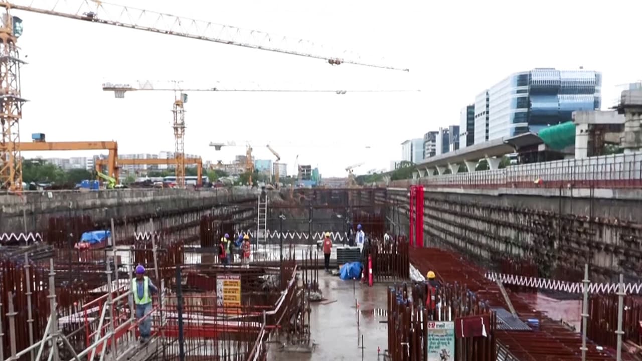 Construction Work Underway at Mumbai BKC Station for Bullet Train Project (Photo/ANI) Construction Work Underway at Mumbai BKC Station for Bullet Train Project (Photo/ANI)