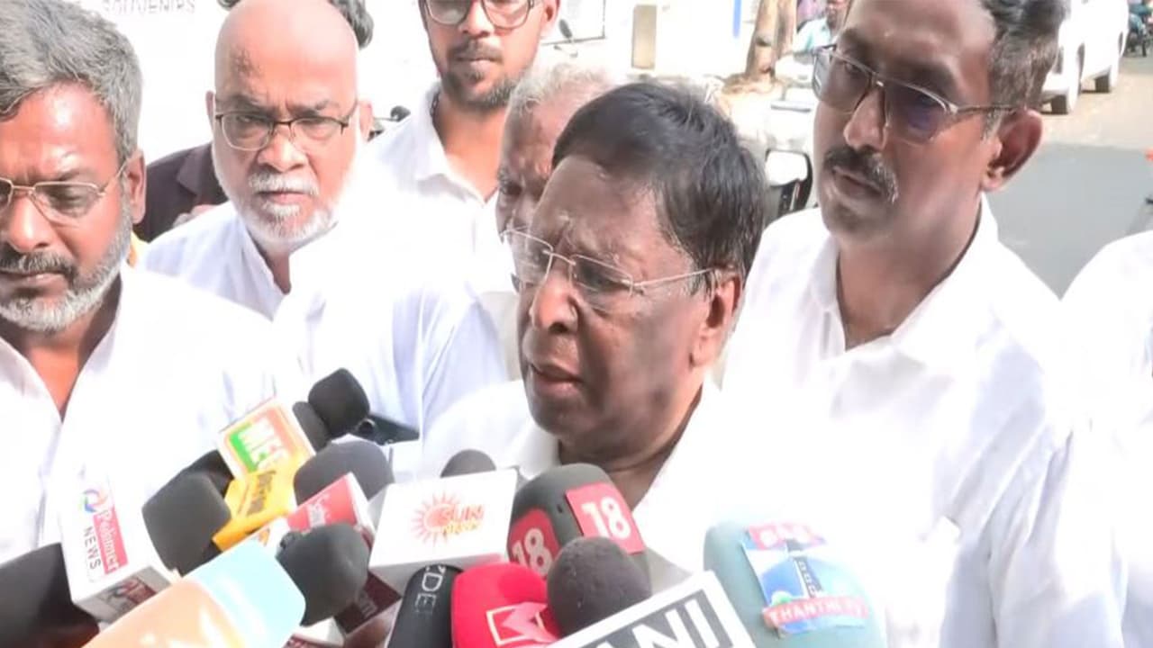 Former Puducherry Chief Minister and Congress leader V Narayanasamy (Photo/ANI) Former Puducherry Chief Minister and Congress leader V Narayanasamy (Photo/ANI)