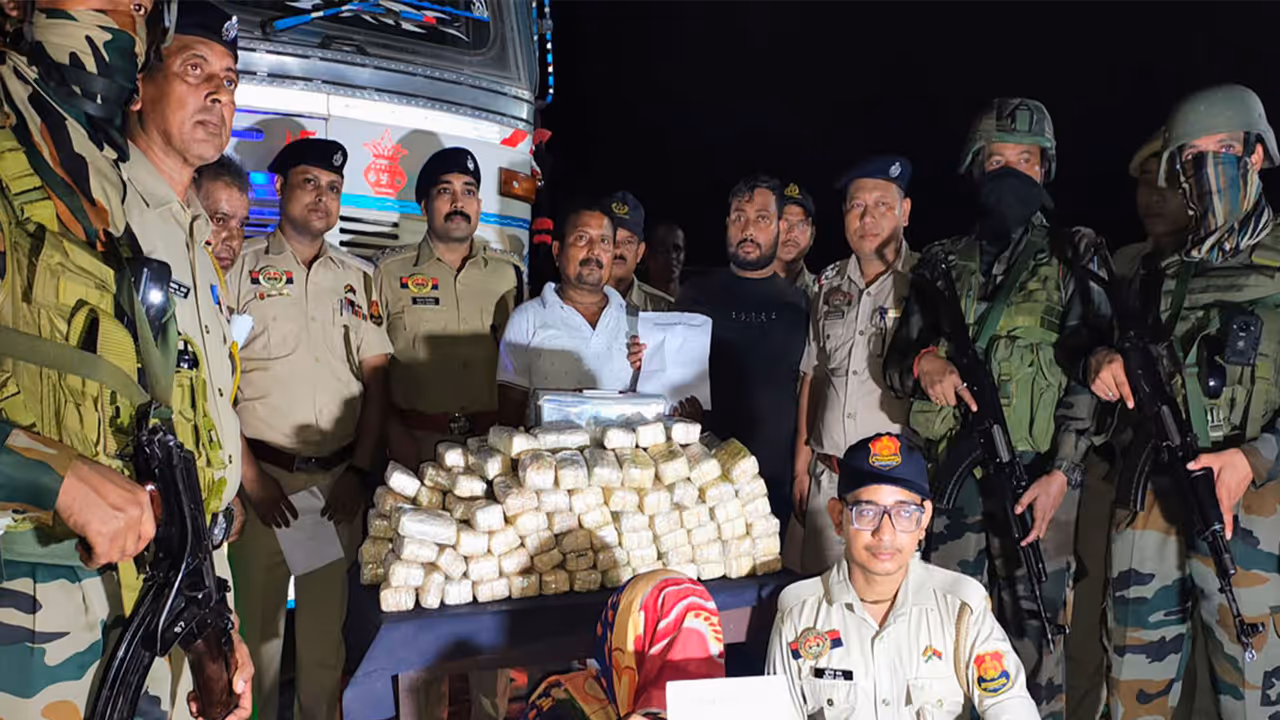 5 lakh yaba tablets weighing 50 kg and valued at Rs 40 crore at Panisagar Naka in Tripura (Photo/ANI) 5 lakh yaba tablets weighing 50 kg and valued at Rs 40 crore at Panisagar Naka in Tripura (Photo/ANI)