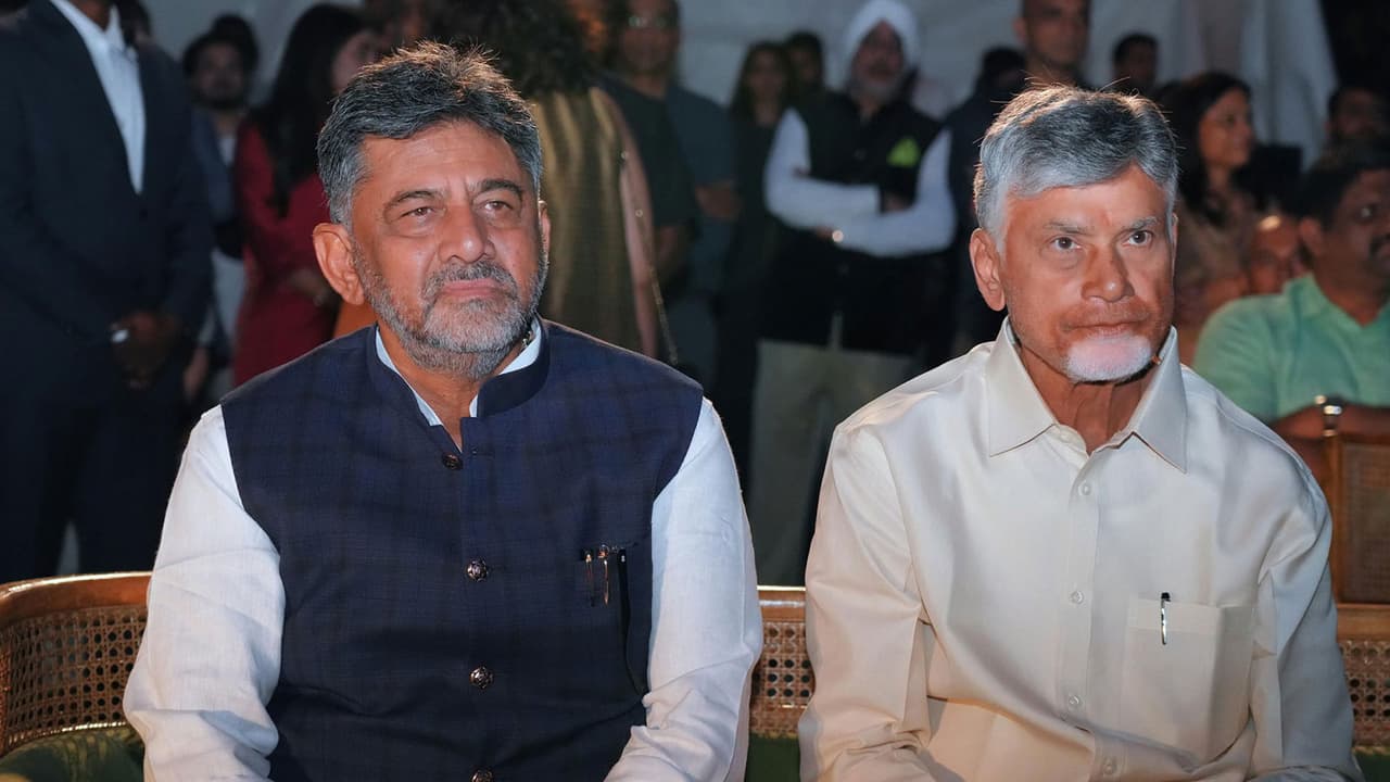 Karnataka Chief Minister DK Shivakumar and Andhra Pradesh Chief Minister N Chandrababu Naidu (Photo: x/@DKShivakumar) Karnataka Chief Minister DK Shivakumar and Andhra Pradesh Chief Minister N Chandrababu Naidu (Photo: x/@DKShivakumar)