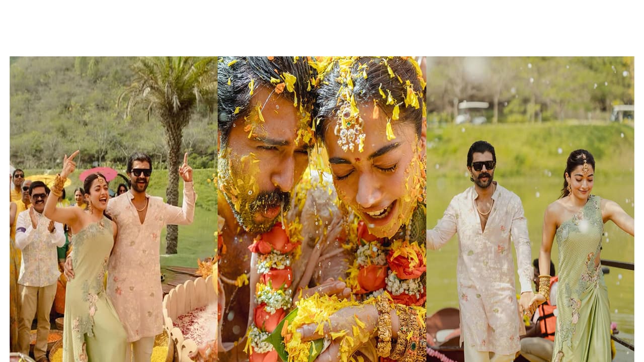 Rashmika Mandanna, Vijay Deverakonda Haldi pictures (Photo/Instagram@rashmika_mandanna) Rashmika Mandanna, Vijay Deverakonda Haldi pictures (Photo/Instagram@rashmika_mandanna)