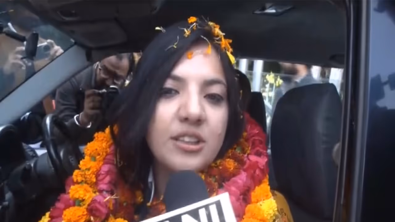 Bharatiya Janata Party's winning candidate from Nagrota, Devyani Rana (Photo/ANI) Bharatiya Janata Party's winning candidate from Nagrota, Devyani Rana (Photo/ANI)